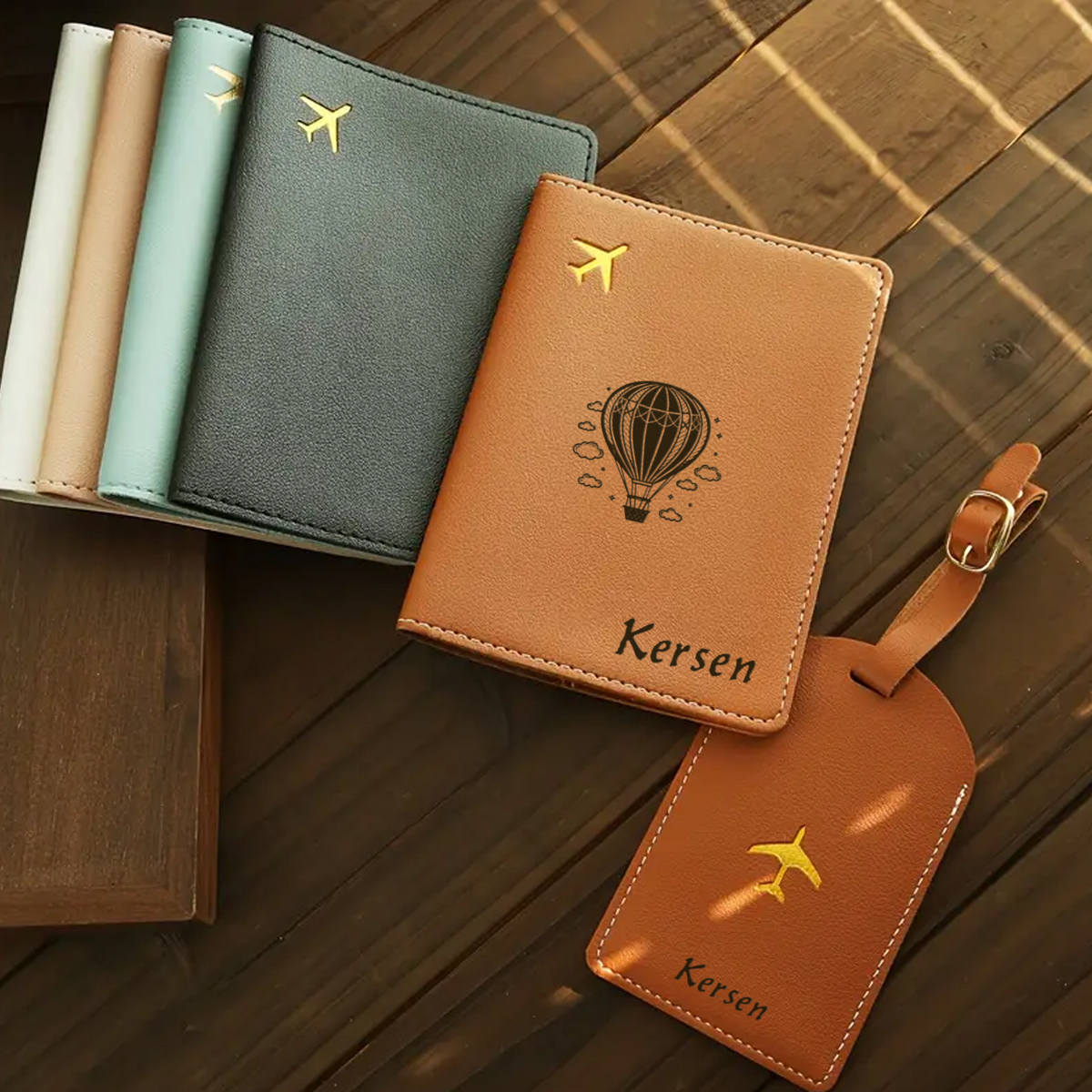 Travel Accessories For Baby - 2-piece personalized passport holder with customizable