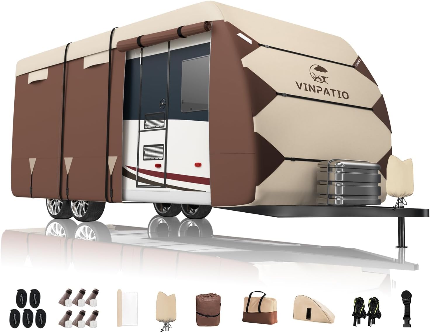 Travel Accessories Kit - Vinpatio Travel Trailer RV Cover, 600D