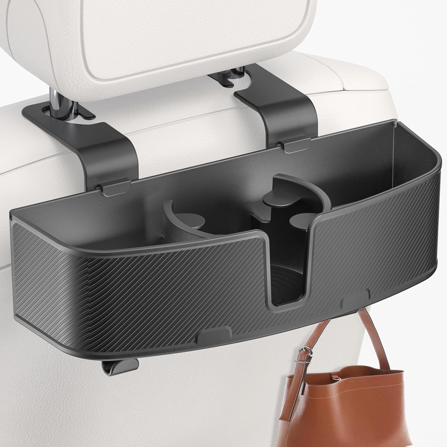 Car Seat Travel Bag - Car Headrest Cup Holder with Snack