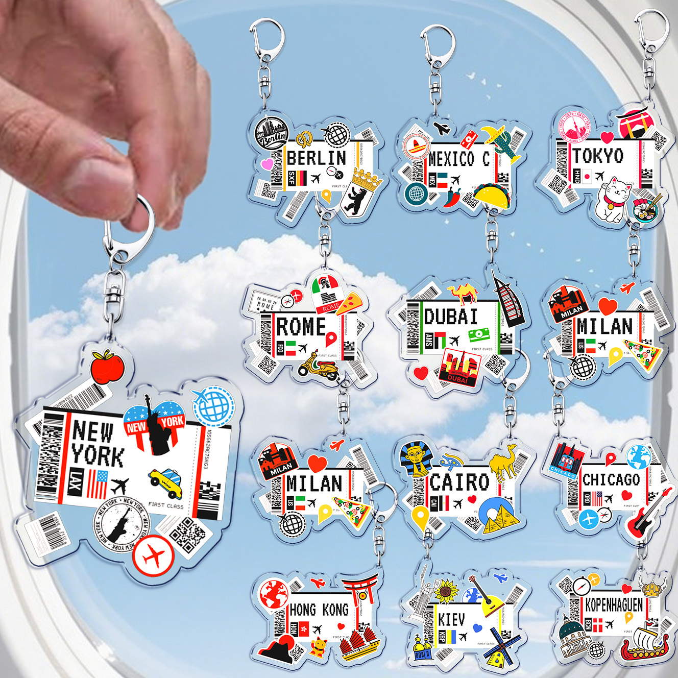 Travel Accessories For Plane - Retro Traveling Plane Keychain Accessories Bag