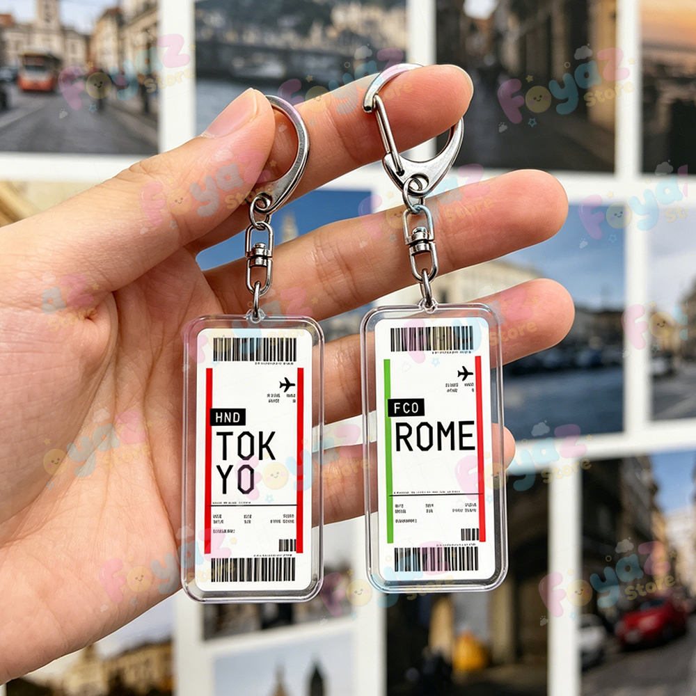 Travel Accessories For Plane - Fashion Paris Tokyo Travel Keychain Accessories