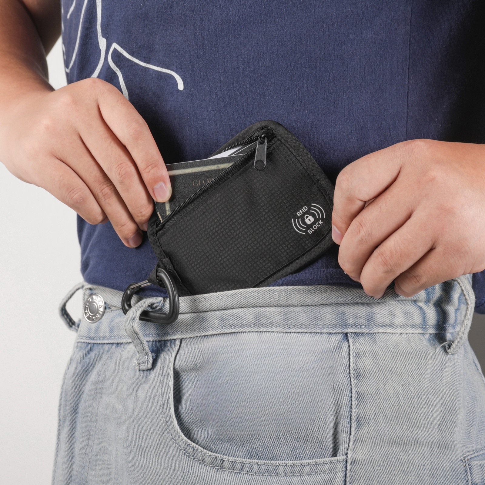 Money Belt Hidden - RFID Blocking Lightweight Hidden Clip Stash