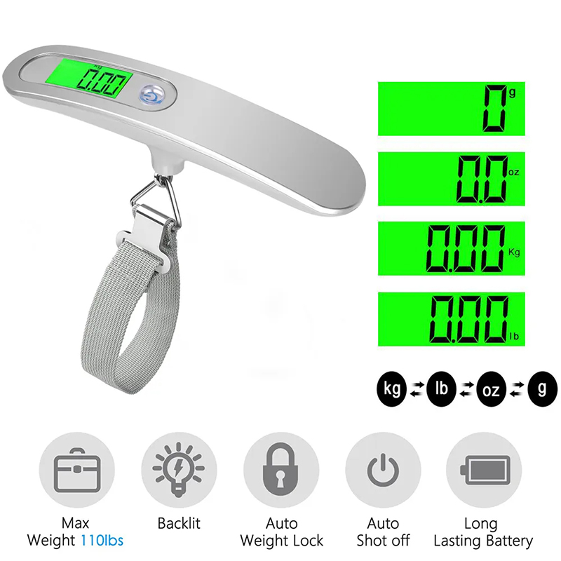 Luggage Scale Hanging - 50kg/110 Pound Portable Hanging Electronic Luggage