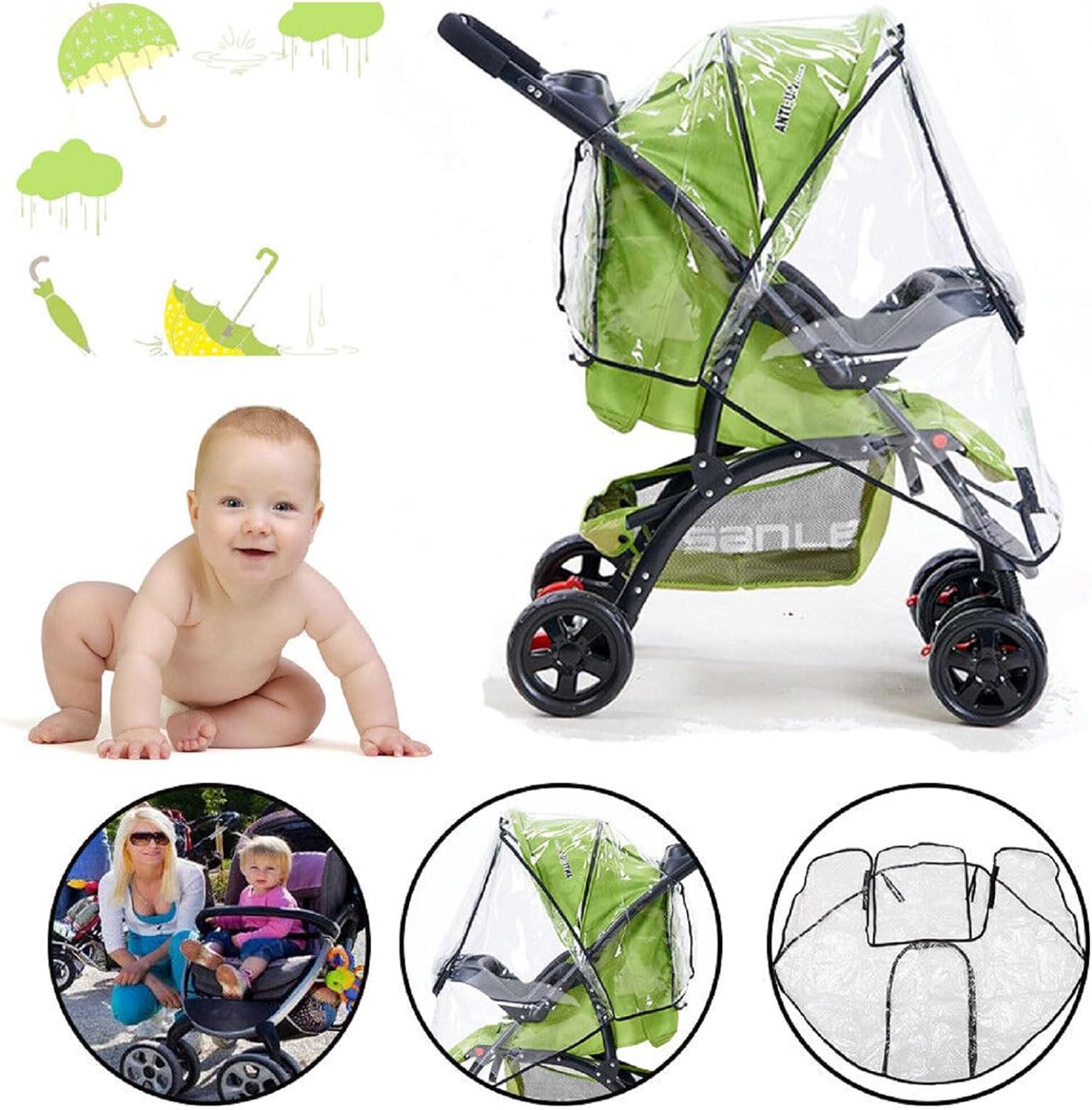 Baby Stroller Rain Cover, Univ - đánh giá và giá Travel Accessories For Baby
