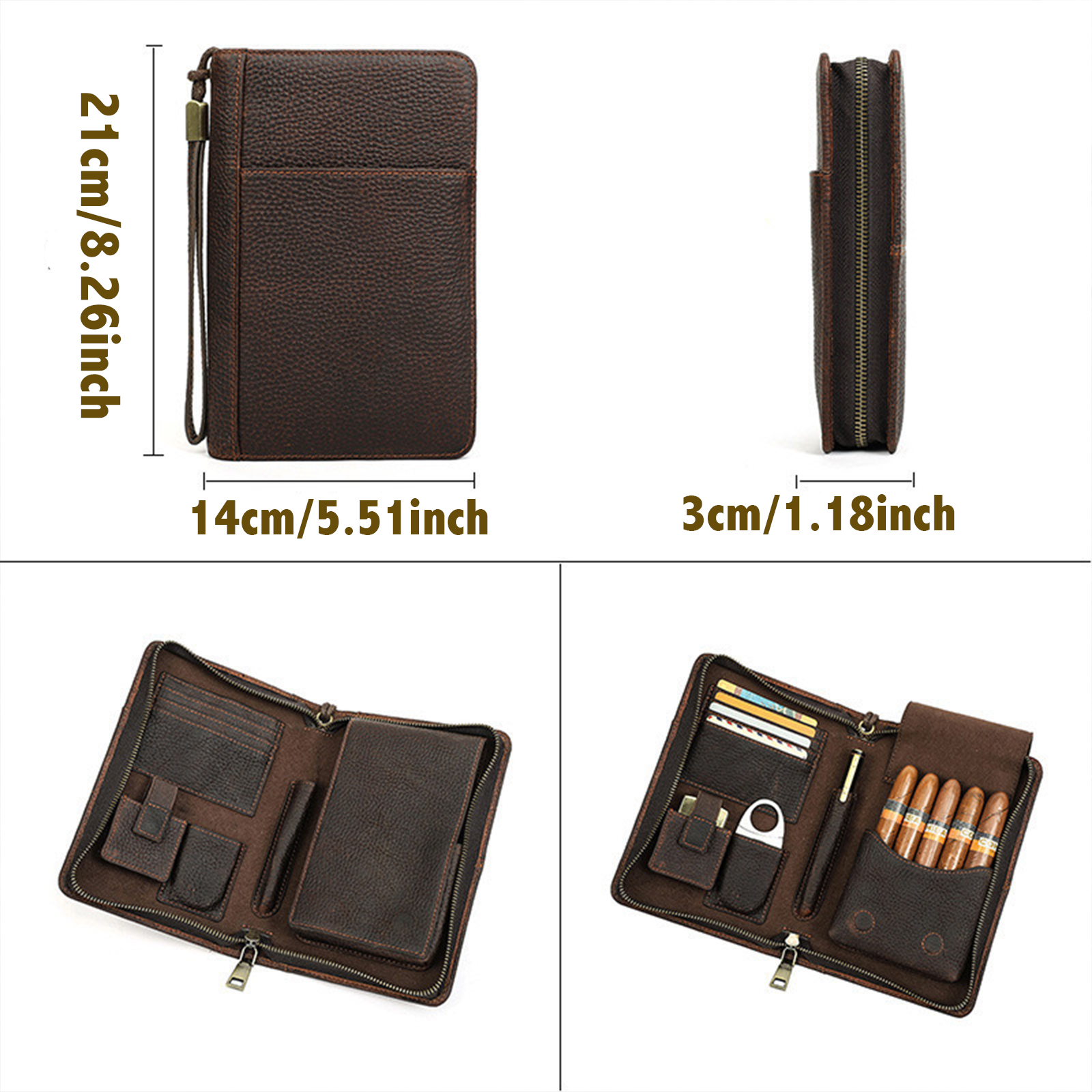 1pc,Leather cigar storage bag, - đánh giá và giá Travel Accessories In Store