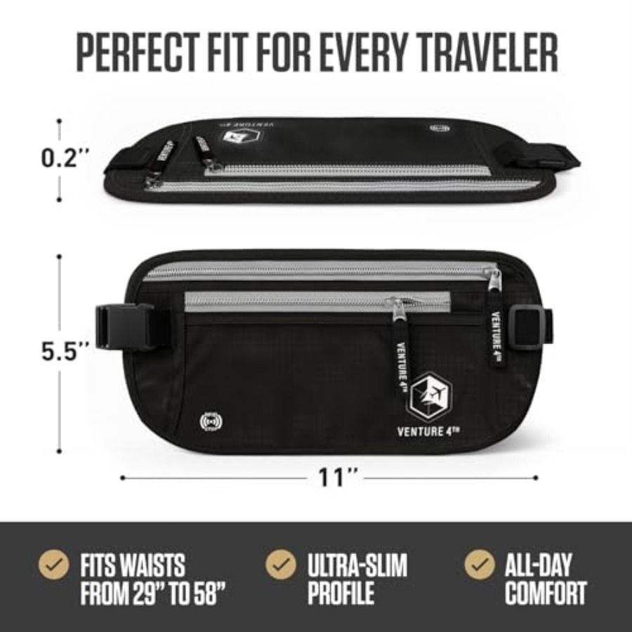 Money Belt for Travel Slim Hid - đánh giá và giá Money Belt Hidden