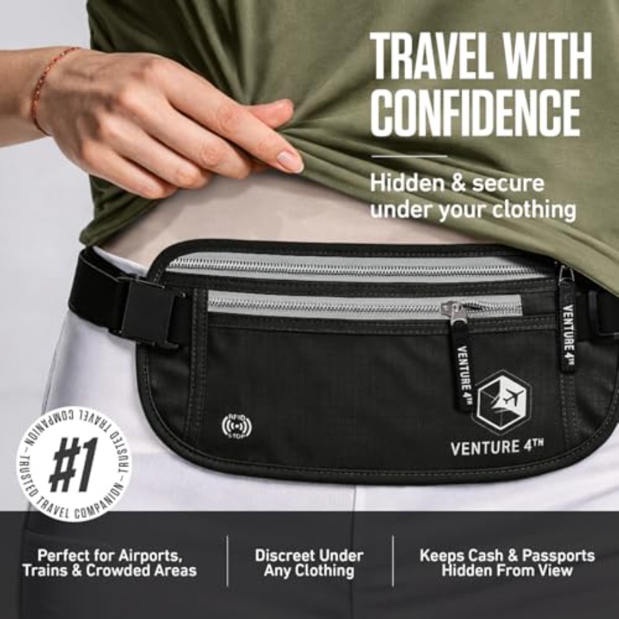 Money Belt for Travel Slim Hid - đánh giá và giá Money Belt Hidden