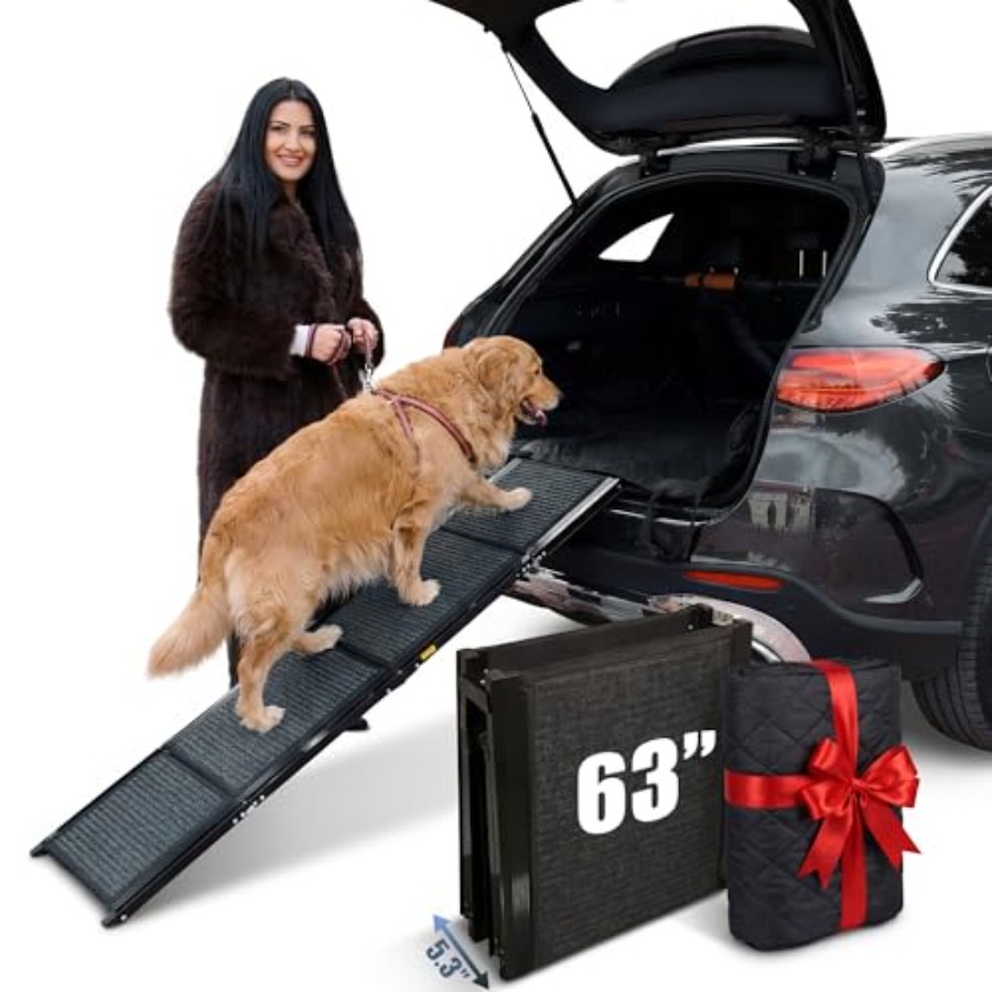 63 Foldable Non-Slip Dog Ramp  - đánh giá và giá Car Seat Travel Bag