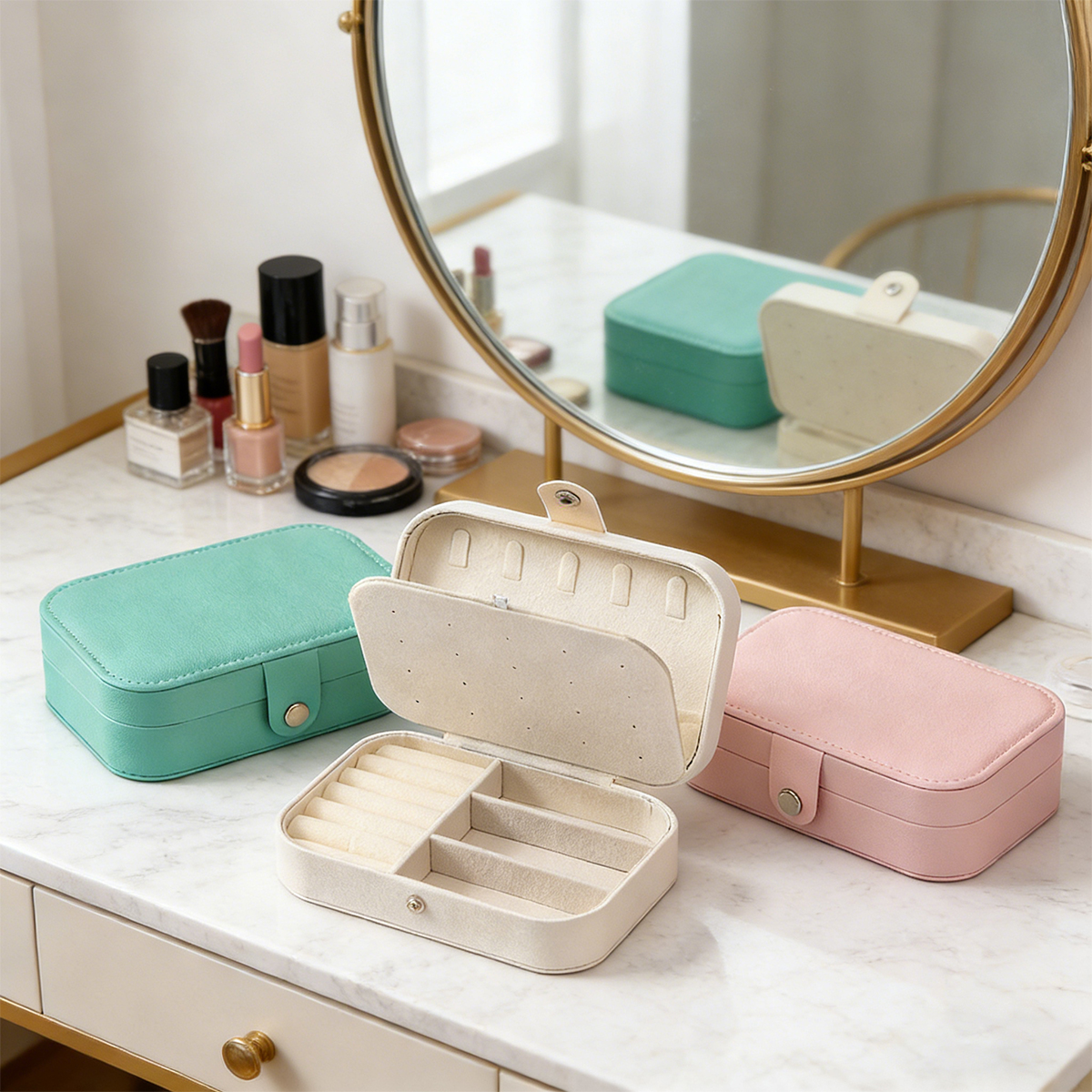 New Portable Multi-Compartment - đánh giá và giá Accessories Travel Jewelry Box