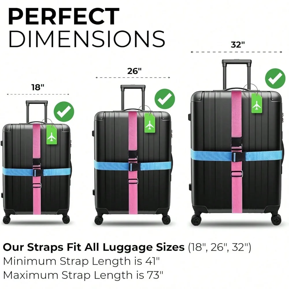 Luggage Strap Set with Luggage - đánh giá và giá Travel Accessories Kit