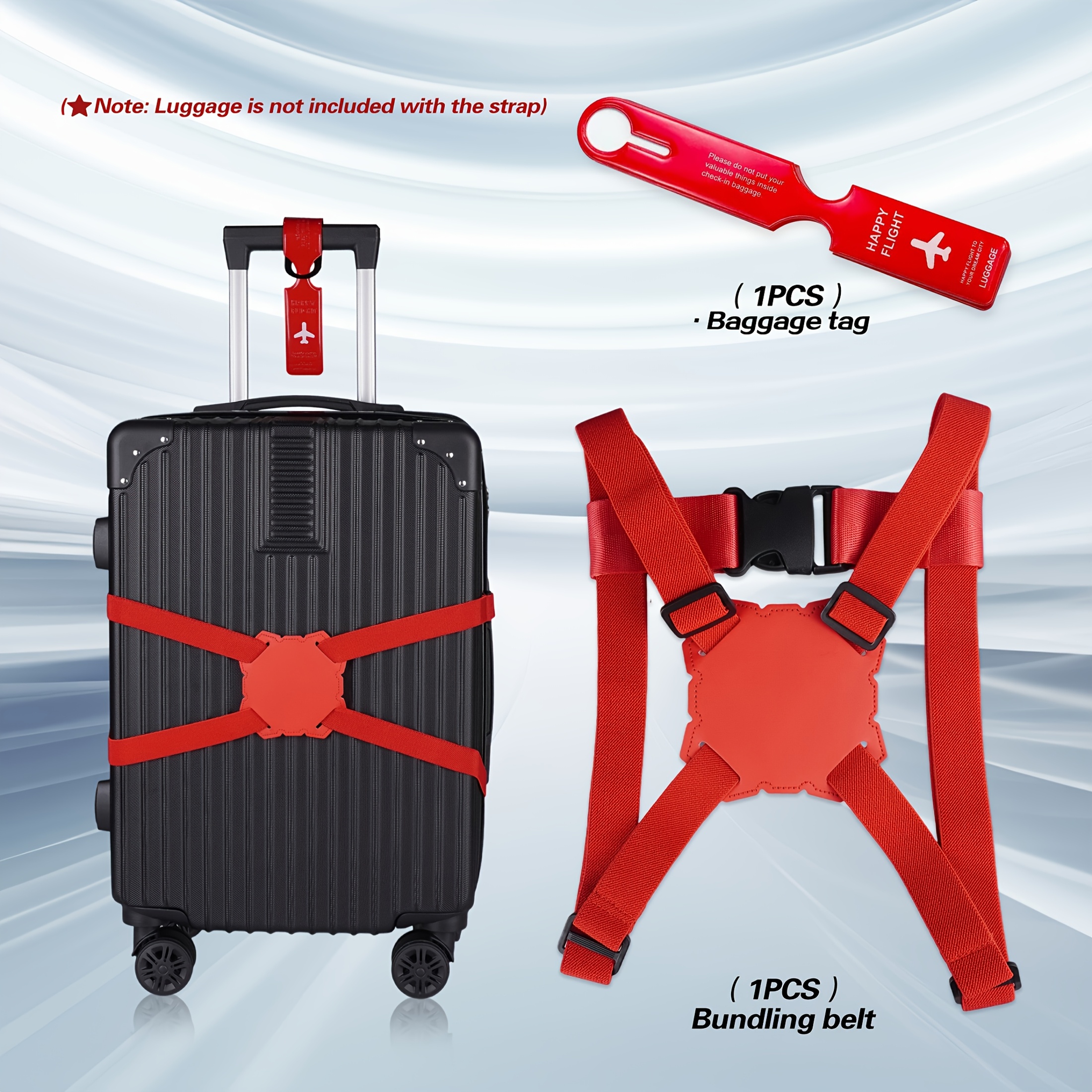 2-Piece Luggage Strap Set + Lu - đánh giá và giá Travel Accessories Kit