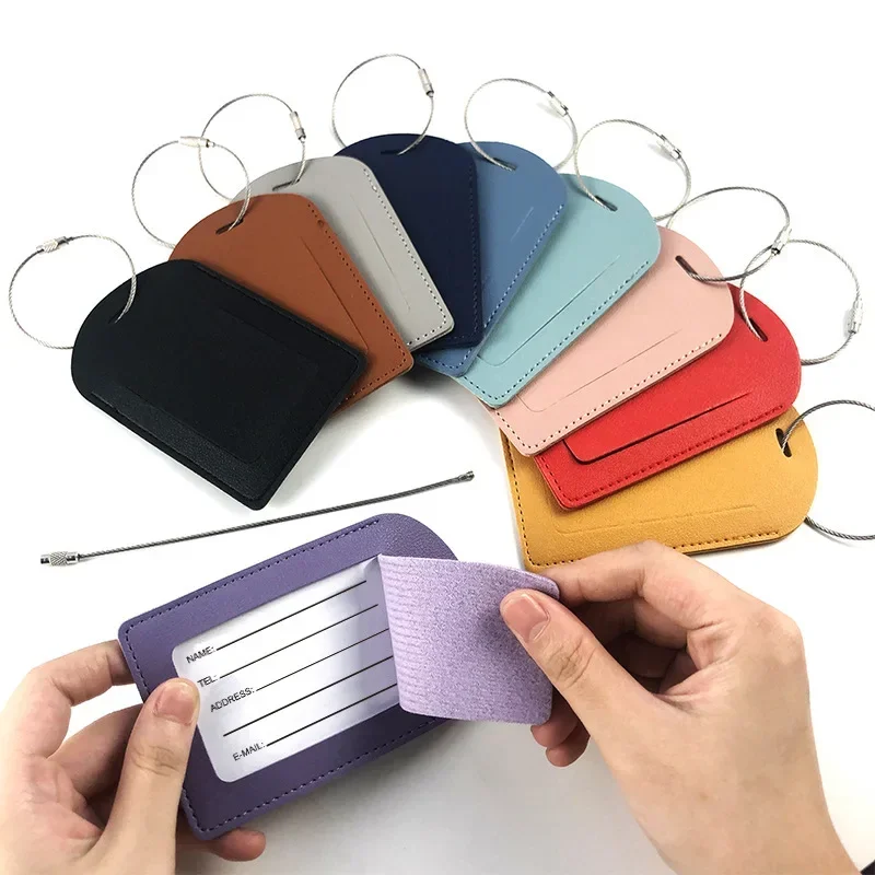 PU Leather Luggage Tags Women  - đánh giá và giá Travel Accessories For Plane