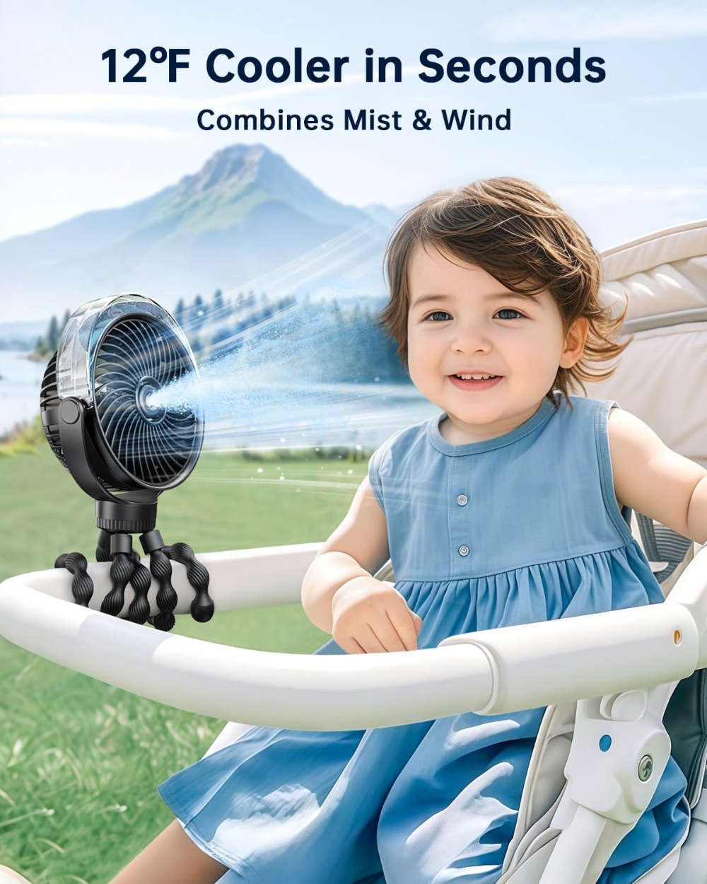 Misting Stroller Fan – Portabl - đánh giá và giá Car Seat Travel Bag