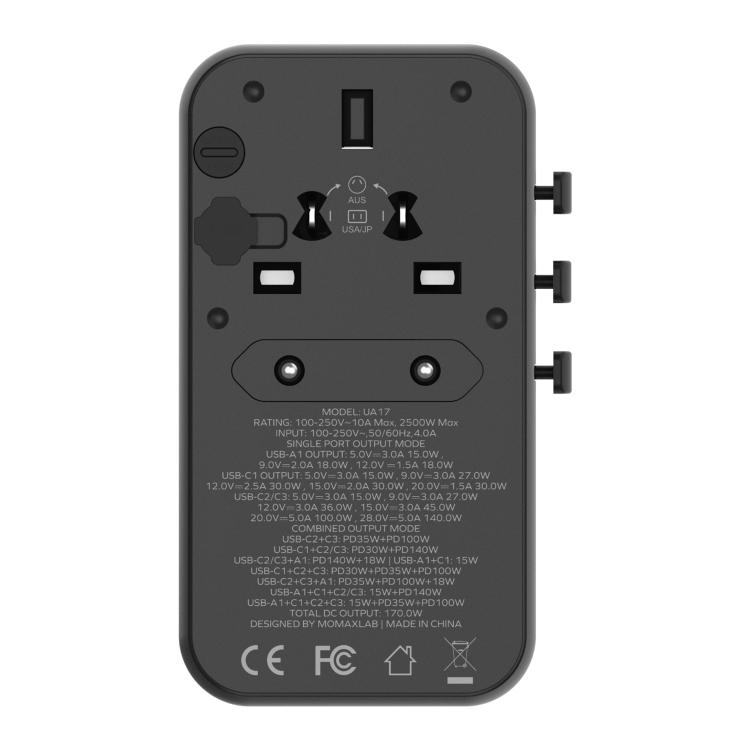Promotion MOMAX UA17 1-World P - đánh giá và giá Travel Adapter Universal