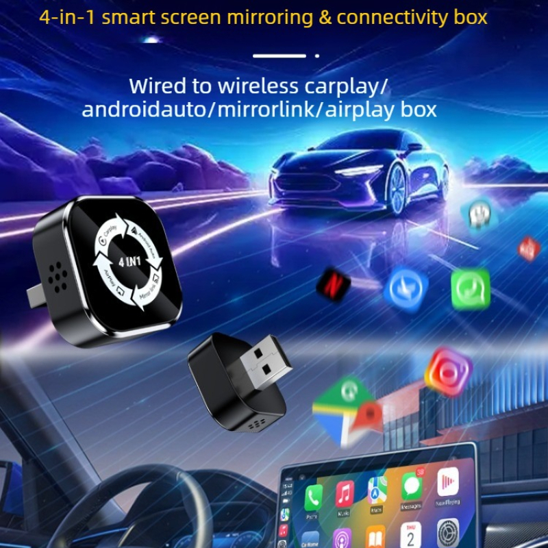 4-in-1 Wireless CarPlay Androi - đánh giá và giá Travel Adapter Universal