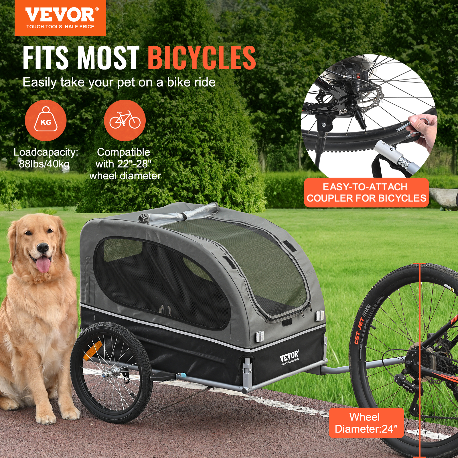 SucceBuy 88 lbs Dog Bike Trail - đánh giá và giá Travel Accessories In Store