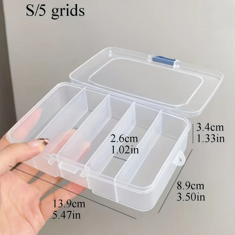 Clear 5/6-grid Portable Plasti - đánh giá và giá Accessories Travel Jewelry Box
