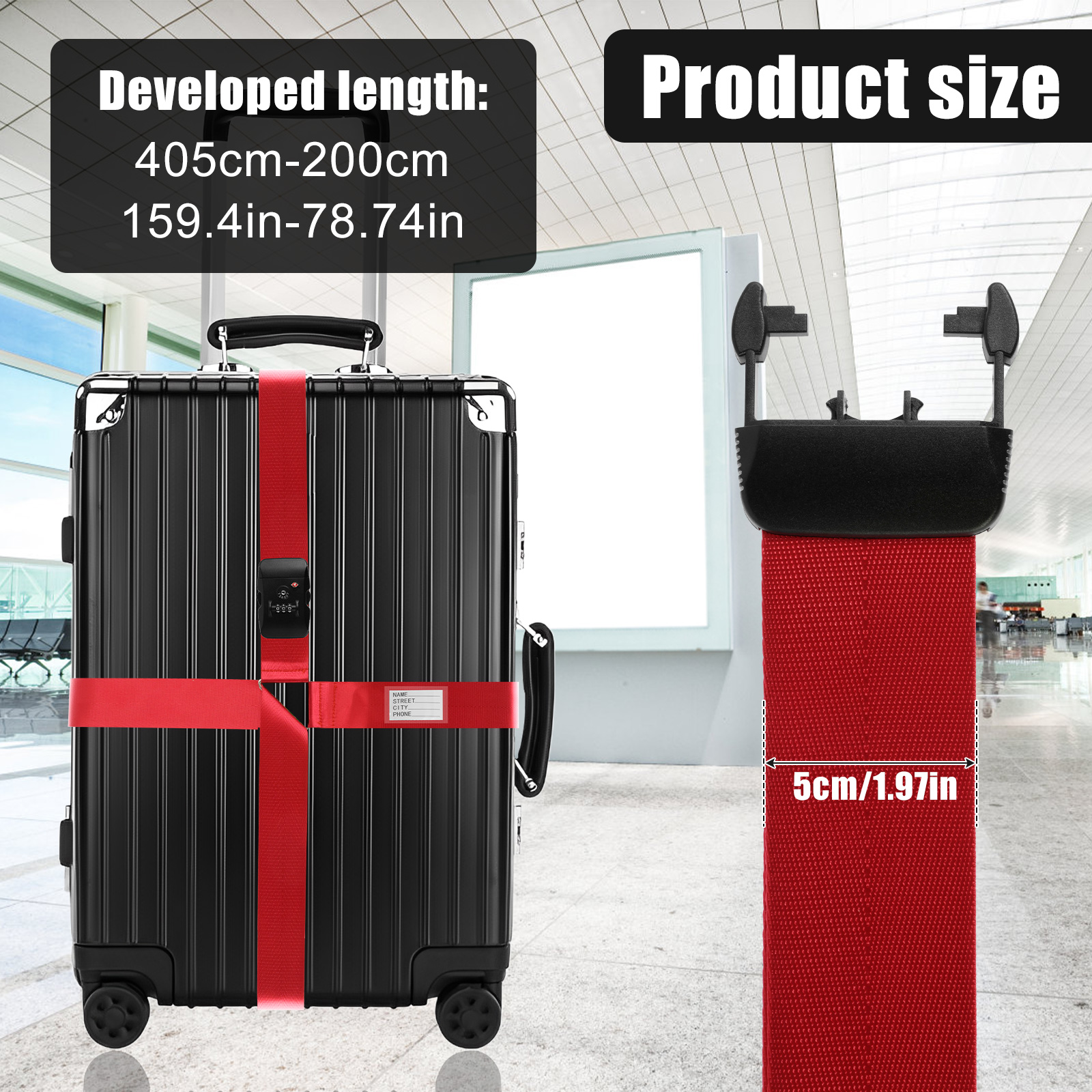 Adjustable Length Luggage Pack - đánh giá và giá Travel Accessories Essentials