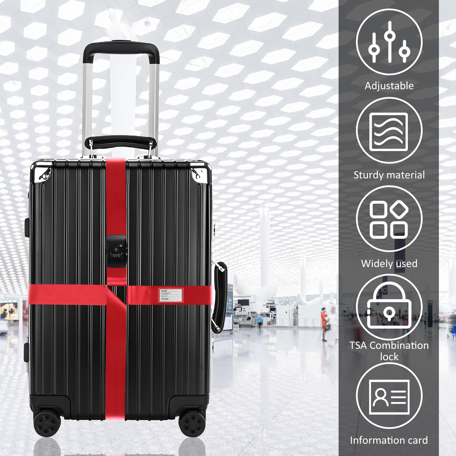 Adjustable Length Luggage Pack - đánh giá và giá Travel Accessories Essentials