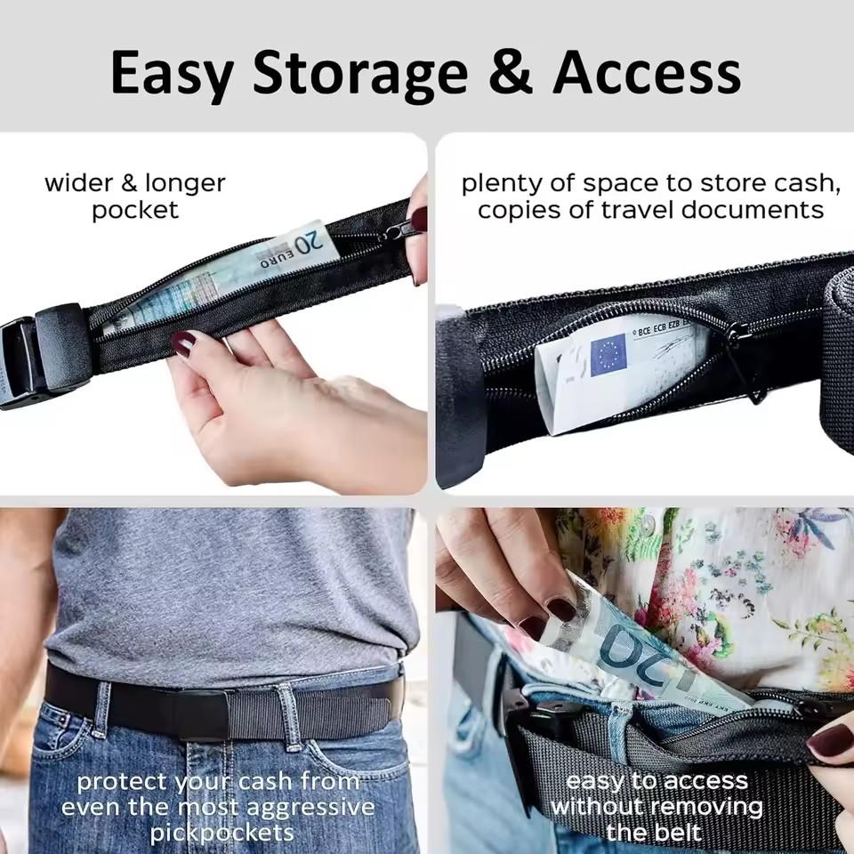New A Travel Cash Anti-Theft B - đánh giá và giá Money Belt Hidden