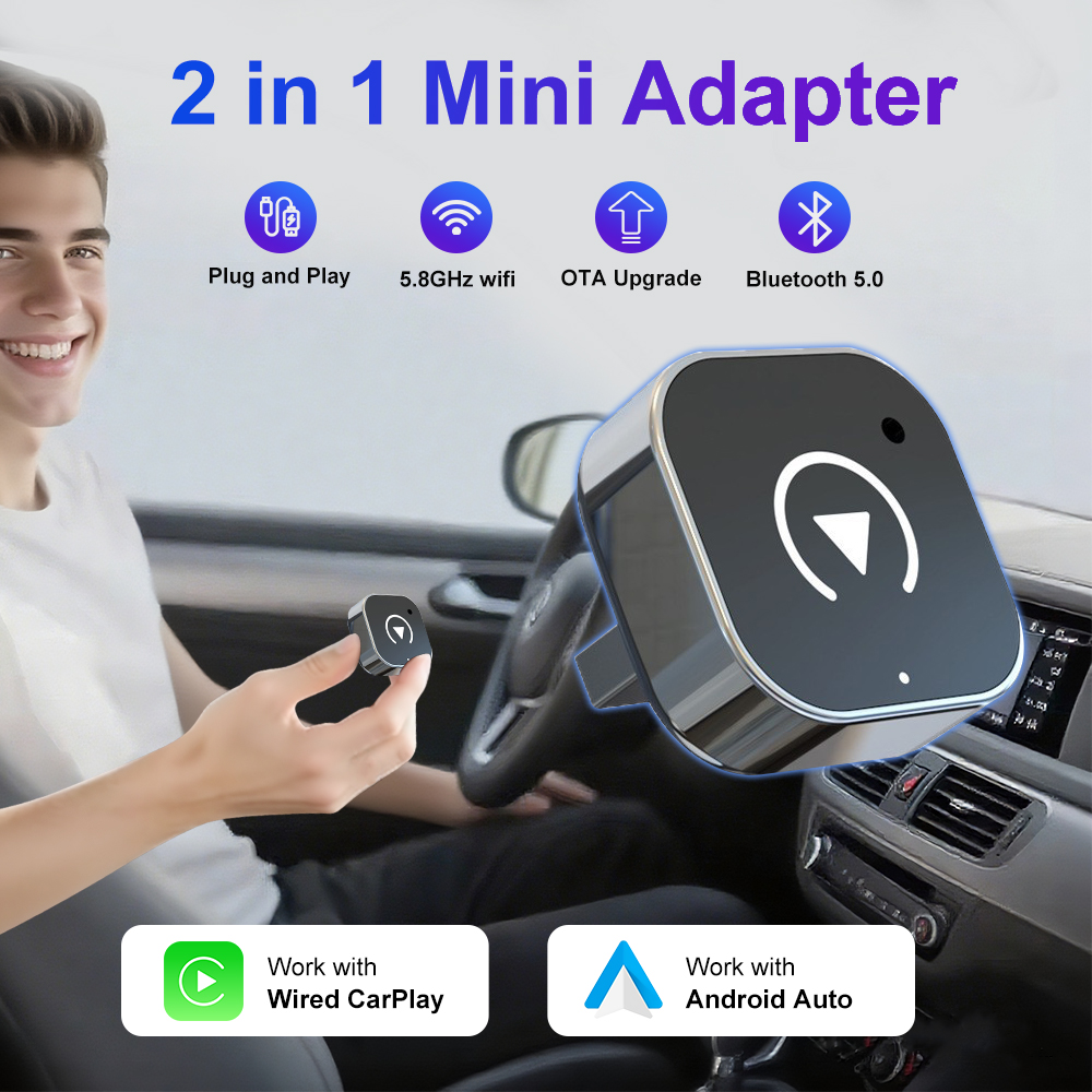2026 2in1 CarPlay/Android Auto - đánh giá và giá Travel Adapter Universal