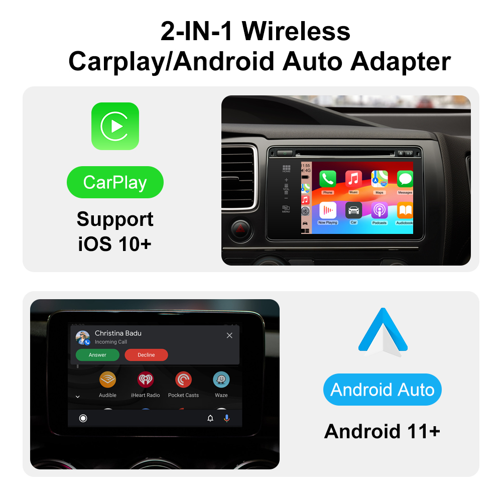 2026 2in1 CarPlay/Android Auto - đánh giá và giá Travel Adapter Universal