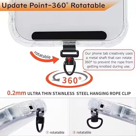 360 Rotating Phone Lanyard Cli - đánh giá và giá Travel Adapter Universal