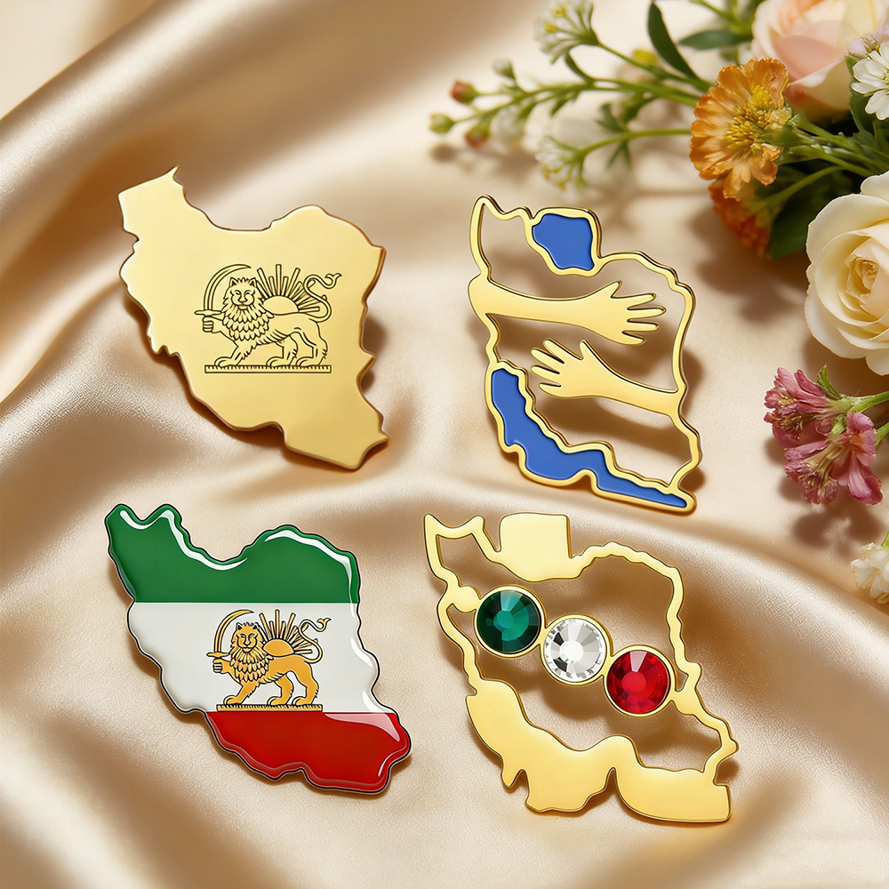 Dawapara Iran Map Shape Brooch - đánh giá và giá Travel Accessories Kit