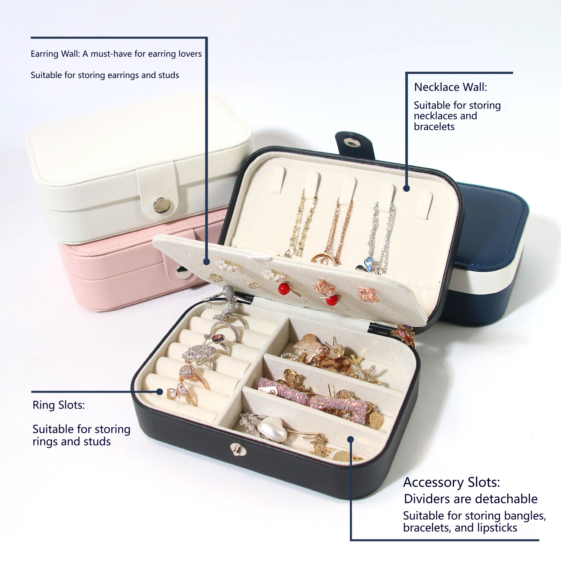 1 Pcs Portable Multi-Compartme - đánh giá và giá Accessories Travel Jewelry Box
