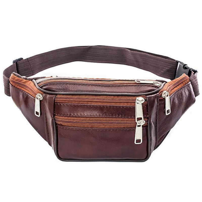 Leather Men Waist Chest Bag Th - đánh giá và giá Money Belt Hidden